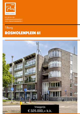 Brochure preview - brochure Rosmolenplein 61 Tilburg