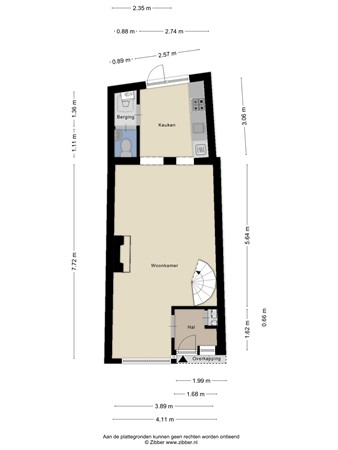 Floorplan - Bisschop Zwijsenstraat, 5021 KD Tilburg