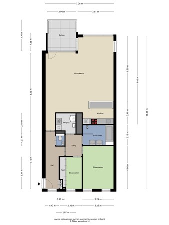 Floorplan - Havendijk 55-48, 5017 AL Tilburg