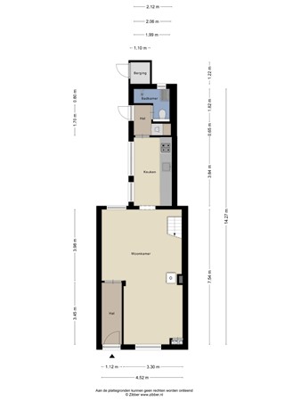 Floorplan - Hoogvensestraat 78, 5017 CG Tilburg