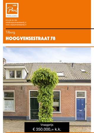 Brochure preview - brochure Hoogvensestraat 78 Tilburg