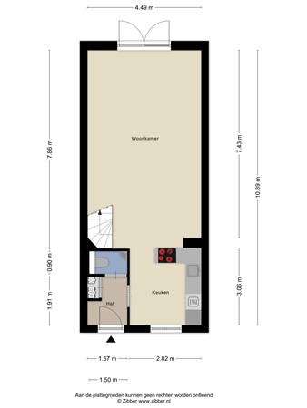 Floorplan - Rectorstraat, 5057 DC Berkel-Enschot