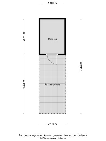 Floorplan - Valentijnstraat 16-09, 5014 KG Tilburg