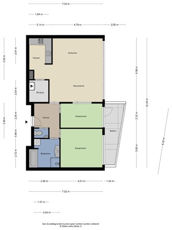 Floorplan - Schoolstraat 189, 5038 RK Tilburg
