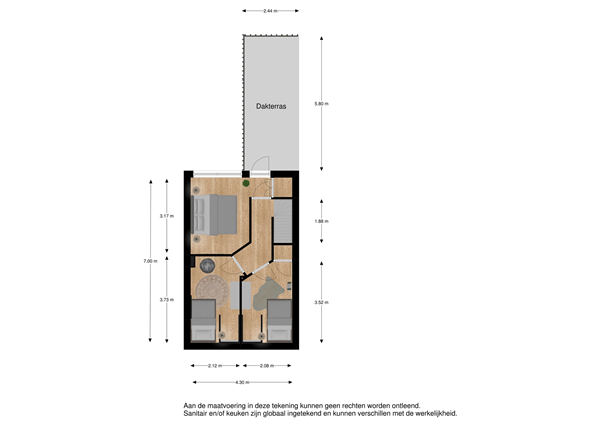 Floorplan - Burchtstraat 12, 5021 BG Tilburg