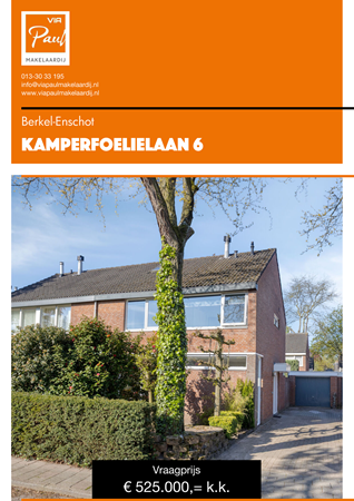 Brochure preview - brochure Kamperfoelielaan 6 Berkel-Enschot