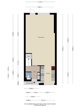 Floorplan - Midslandstraat 53, 5045 DK Tilburg