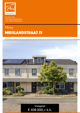 Brochure preview - brochure Midslandstraat 53 Tilburg
