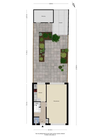 Floorplan - Alberdingk Thijmstraat 32, 5025 TC Tilburg