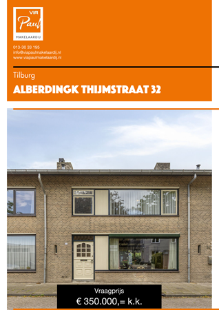 Brochure preview - brochure Alberdingk Thijmstraat 32 Tilburg