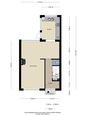 Floorplan - Kasteel Lichtenbergstraat 1, 5037 HC Tilburg