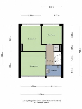 Floorplan - Kasteel Lichtenbergstraat 1, 5037 HC Tilburg