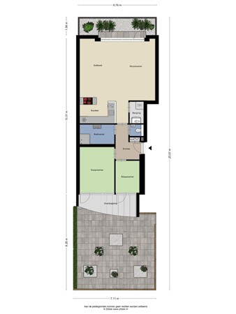 Floorplan - Hoefstraat 59, 5014 NH Tilburg