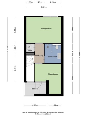 Floorplan - Rozenstraat 80, 5014 AL Tilburg