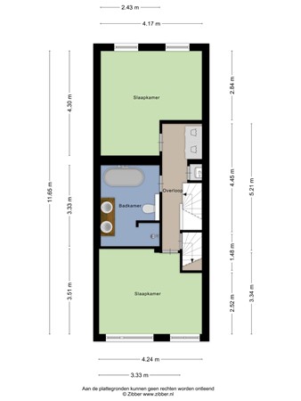 Floorplan - Kotterstraat 36, 5017 CX Tilburg
