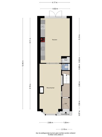 Floorplan - Kotterstraat 36, 5017 CX Tilburg