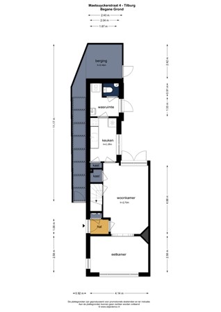 Floorplan - Maetsuyckerstraat 4, 5018 GC Tilburg