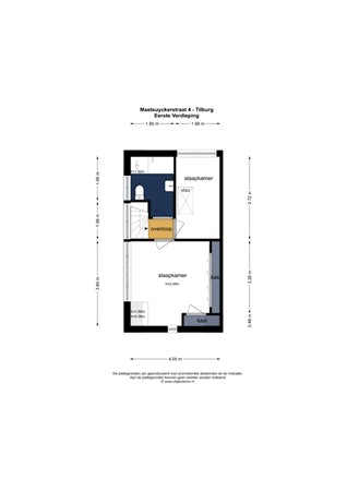 Floorplan - Maetsuyckerstraat 4, 5018 GC Tilburg