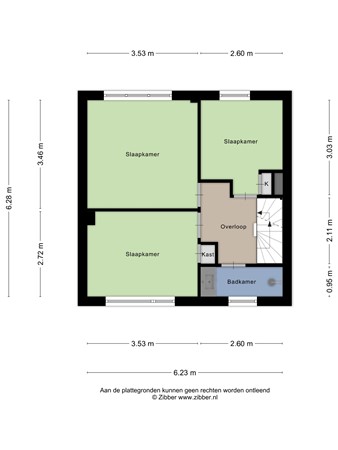 Floorplan - Groenstraat 168, 5021 LM Tilburg