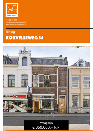 Brochure preview - brochure Korvelseweg 34 Tilburg