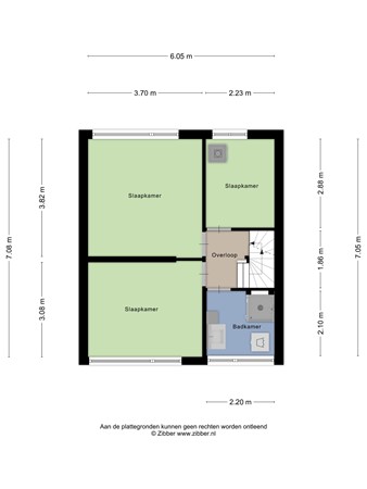 Floorplan - Vivaldistraat 105, 5049 JB Tilburg