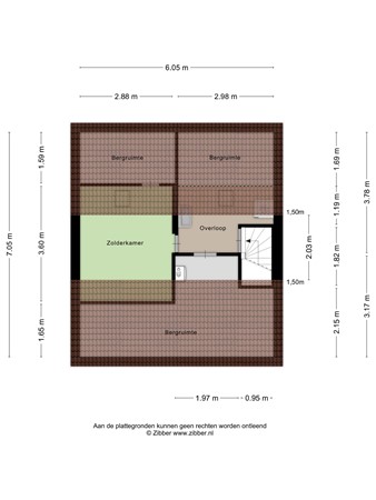 Floorplan - Vivaldistraat 105, 5049 JB Tilburg