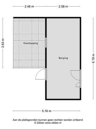 Floorplan - Vivaldistraat 105, 5049 JB Tilburg