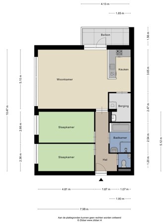 Floorplan - Korte Schijfstraat 156, 5038 RN Tilburg