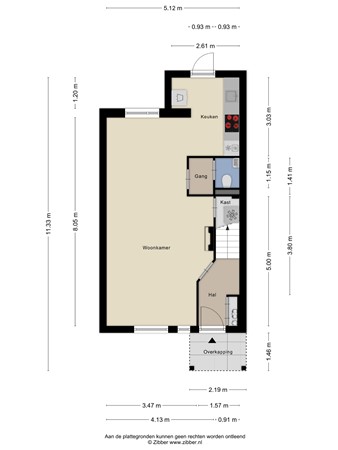 Floorplan - Drielstraat 28, 5043 HX Tilburg