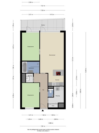 Floorplan - Ringbaan-Zuid 184, 5022 PP Tilburg
