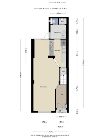 Floorplan - Buys Ballotstraat 19, 5025 ER Tilburg