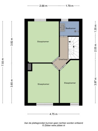 Floorplan - Buys Ballotstraat 19, 5025 ER Tilburg