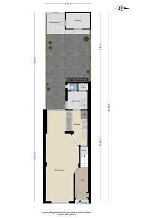 Floorplan - Buys Ballotstraat 19, 5025 ER Tilburg