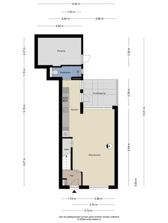 Floorplan - Korhoenstraat 73, 5022 BE Tilburg