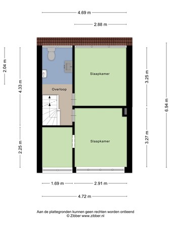 Floorplan - Korhoenstraat 73, 5022 BE Tilburg
