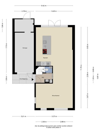 Floorplan - Hoevelakenstraat 11, 5045 GA Tilburg