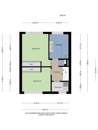 Floorplan - Brahmsstraat 109, 5011 DA Tilburg