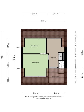 Floorplan - Brahmsstraat 109, 5011 DA Tilburg