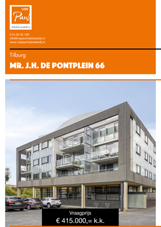 Brochure preview - brochure Mr, J.H. de Pontplein 66 Tilburg