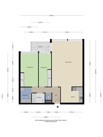 Floorplan - Mr. J.H. de Pontplein 66, 5041 GC Tilburg