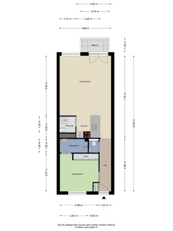 Floorplan - Galjoenstraat 28-09, 5017 CN Tilburg