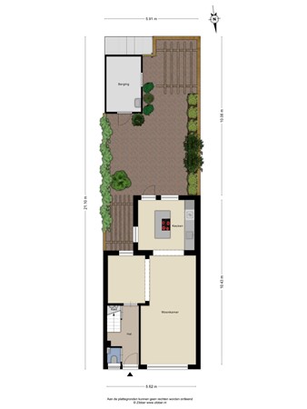 Floorplan - Vendeliersstraat 19, 5021 HP Tilburg