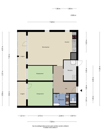 Floorplan - Professor de Moorplein 562, 5037 DR Tilburg