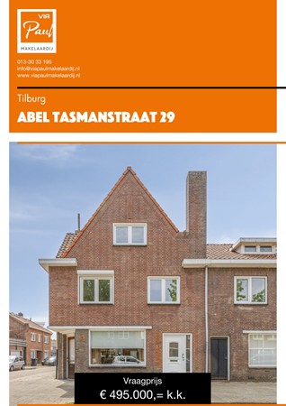 Brochure preview - brochure Abel Tasmanstraat 29 Tilburg