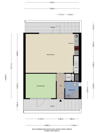 Floorplan - Gardiaanhof 49, 5025 JP Tilburg