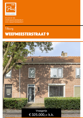 Brochure preview - brochure Weefmeesterstraat 9 Tilburg