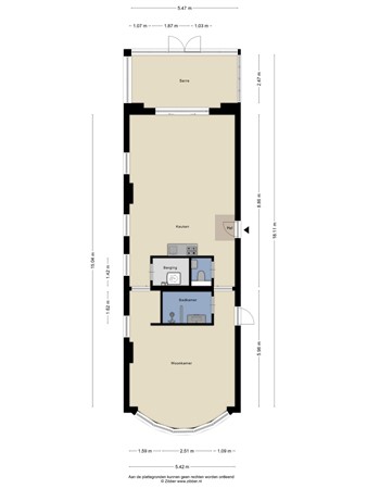 Floorplan - Hoefstraat 201-04, 5014 NL Tilburg