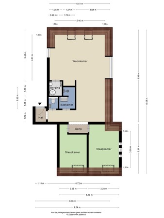 Floorplan - Hoefstraat 201-09, 5014 NL Tilburg
