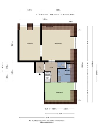 Floorplan - Hoefstraat 201-10, 5014 NL Tilburg