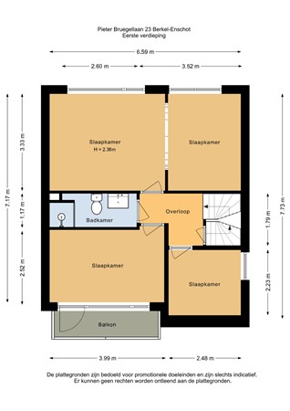 Floorplan - Pieter Bruegellaan 23, 5056 CB Berkel-Enschot